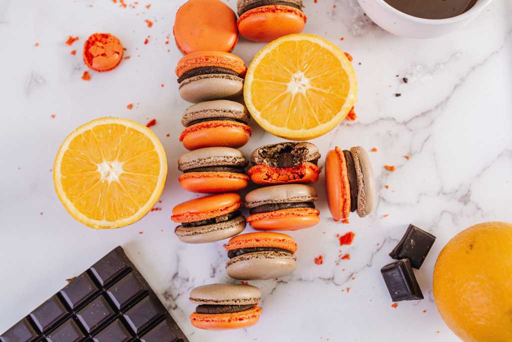 Macaron Chocolat/orange Agrume et Chocolat