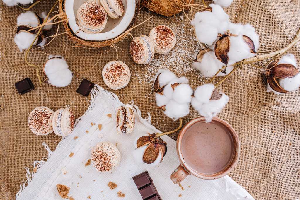 Macaron Chocolat/coco Agrume et Chocolat