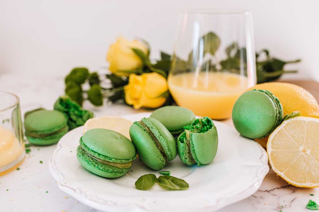 Macaron Citron/basilic Agrume et Chocolat