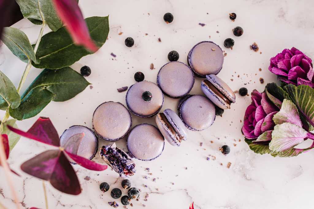 Macaron Marron/cassis Agrume et Chocolat