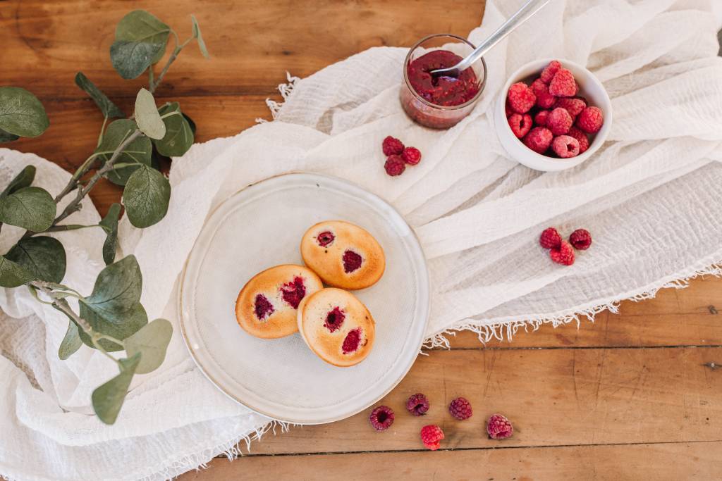 Biscuit Financier à la framboise Agrume et Chocolat